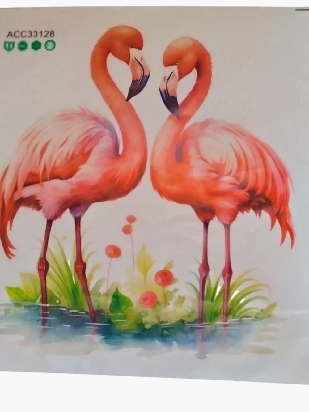 Flamingo Couple Decal large 11 inch Stick On Tropical Beachy Love Romance